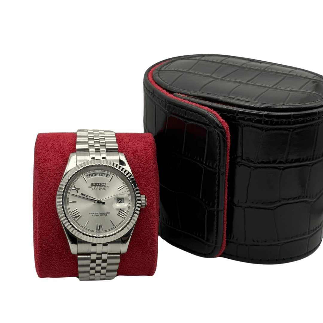 Crocodile Leather Watch Roll