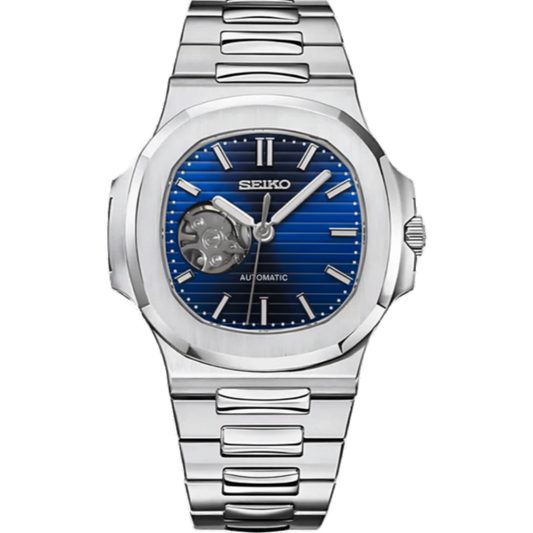 Seiko Nautilus Mod - Navy Blue Open Heart