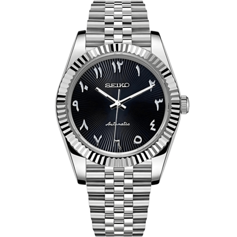 Datejust Mod- Textured Arabic Black