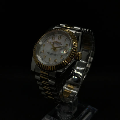 Datejust Mod - Arabic Two-Tone Pearl Gold