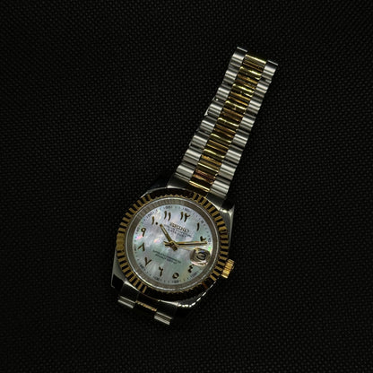 Datejust Mod - Arabic Two-Tone Pearl Gold